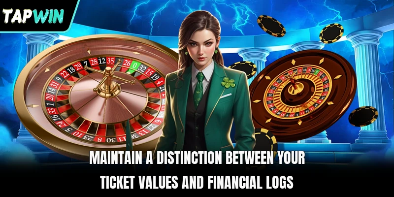 Maintain a distinction between your ticket values and financial logs