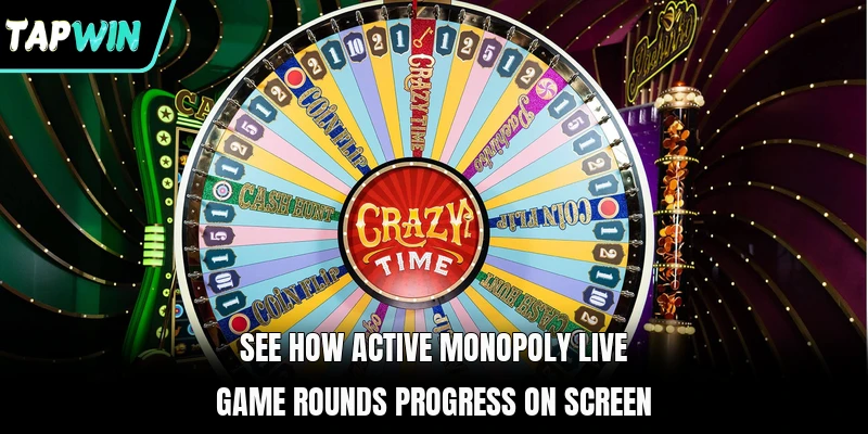 See how active Monopoly Live game rounds progress on screen