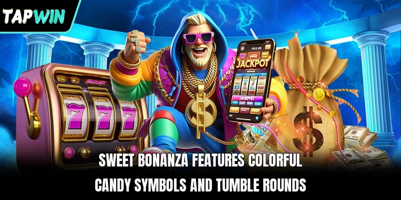 Sweet Bonanza features colorful candy symbols and tumble rounds